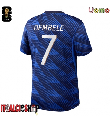 Francia Ousmane Dembele #7 Prima Maglia Mondiali 2026 Manica Corta